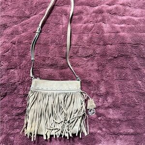 Michael Kors Cream Fringe Crossbody Bag